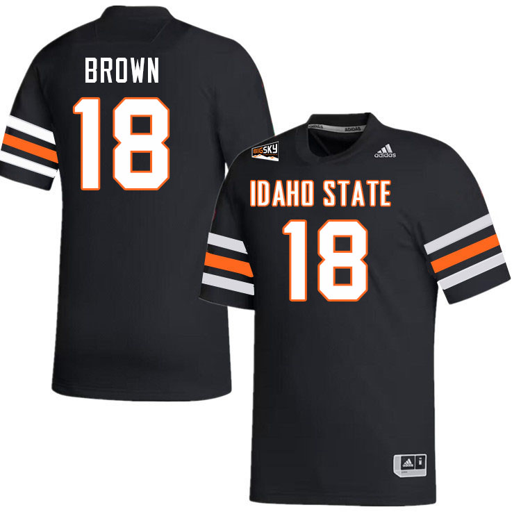 Men-Youth #18 Raiden Brown Idaho State Bengals 2023 College Football Jerseys Stitched Sale-Black